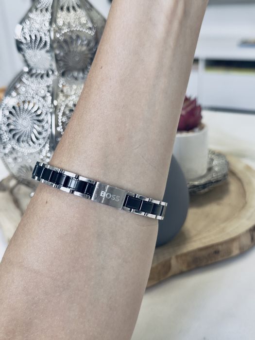 BOSS мъжка гривна 1580665 – Black & Silver