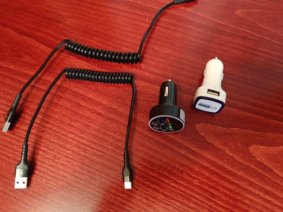 USB зарядно/адаптер с 2-4-6 извода. USB кабели.