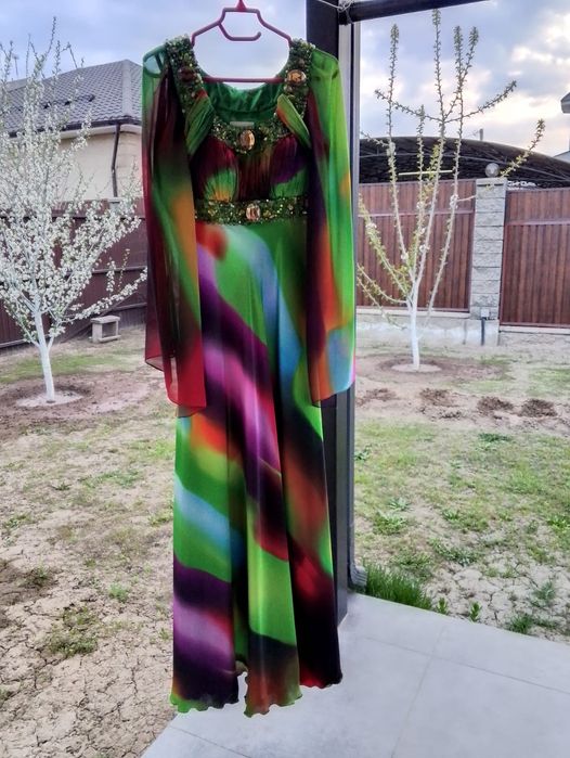 Вечернее платье турецкое пёстрое