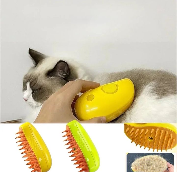 3 в 1 Четка със спрей масажор за домашни любимци котки кучетамасажор с