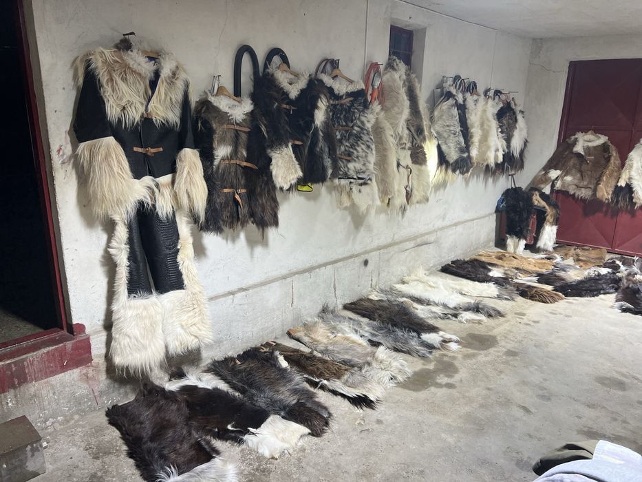 Masti Krampus  -costume blana naturala