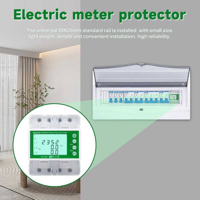 DEWIN WiFi трифазен електромер 100A 380V с мониторинг