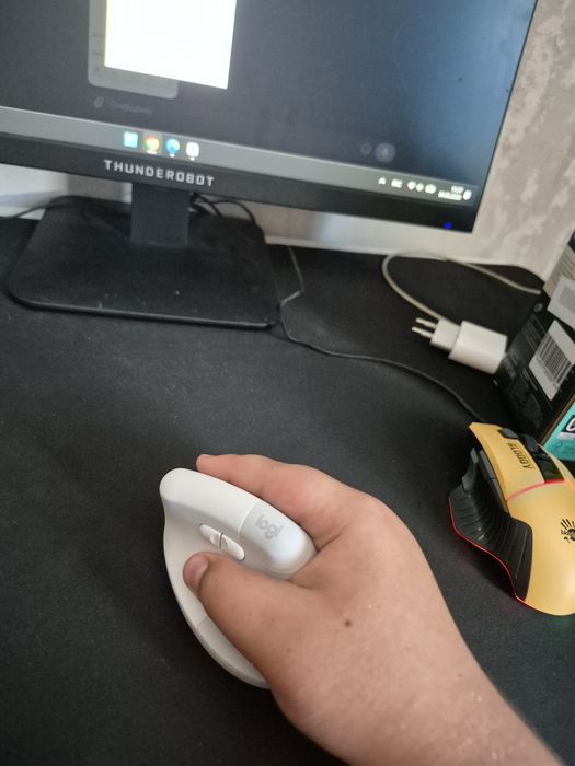 Logitech Lift Vertical Ergonomic Mouse.