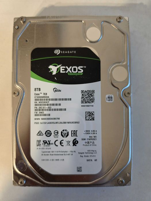 Seagate 8 TB EXOS Enterprise HDD 2 броя