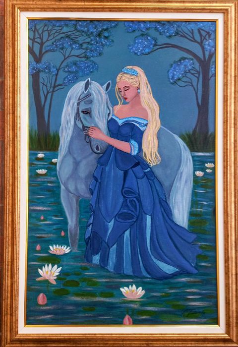 Tablou pictat manual pe panza 50x80 cm
