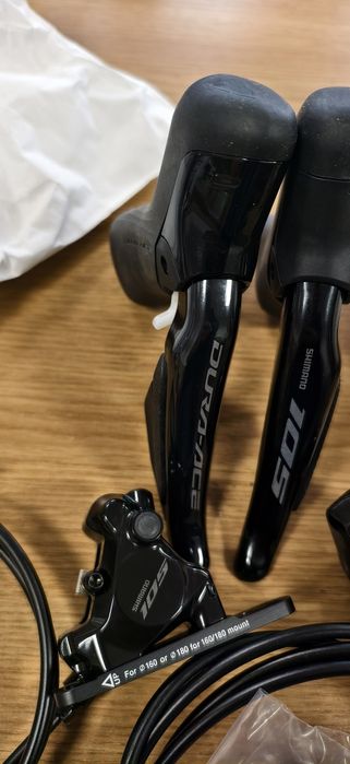 Сет Shimano 105/Dura Ace DI2 2x12sp Disc Brake Set R7170/9270