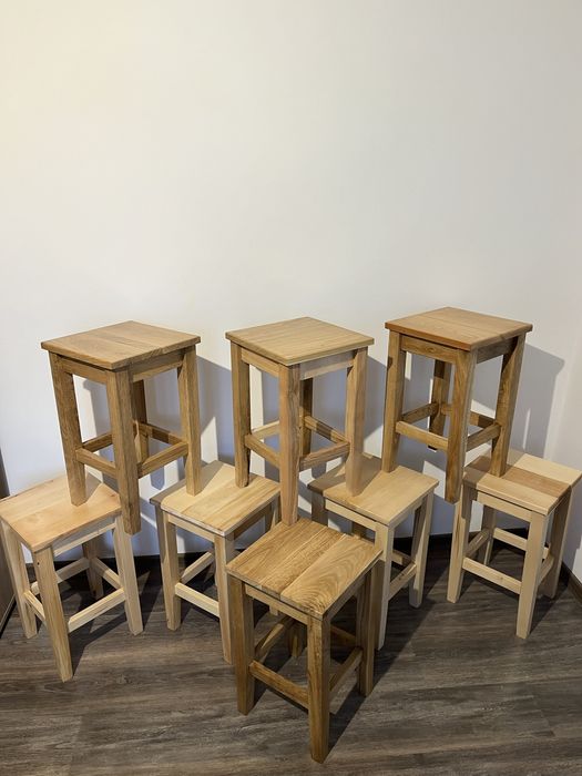 Scaune Lemn Masiv- Stejar Mix Esente