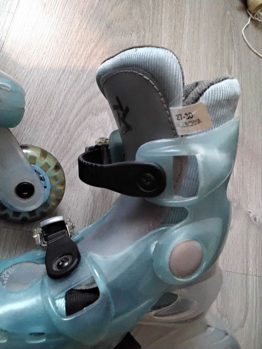 Role skate copii sport ajustabile 27-30 cm cu becuri