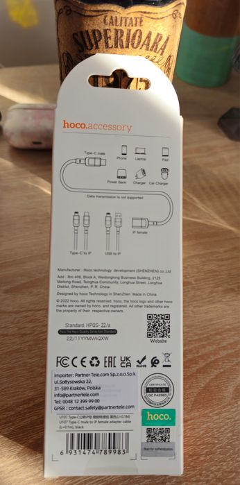 Adaptor Lightning la USB-C