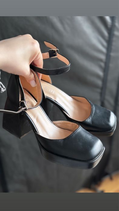 Pantofi dama toc gros