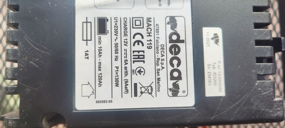 Redresor baterii Deca MACH119,  12 V, Pb/AGM 10-120 Ah