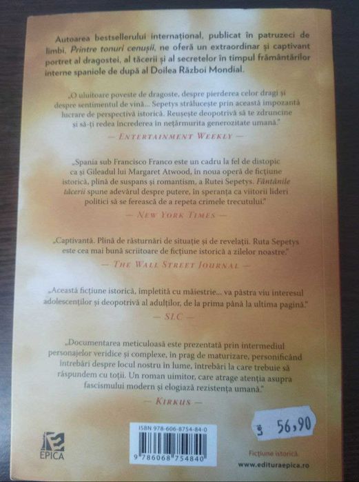 Fântânile tăcerii
Ruta Sepetys