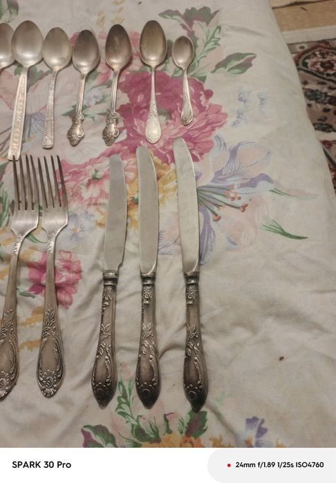 Мельхиор ложки, вилки и ножи ссср