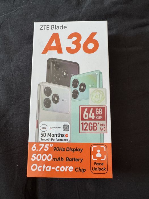 Смартфон ZTE A36, новый запечатанный