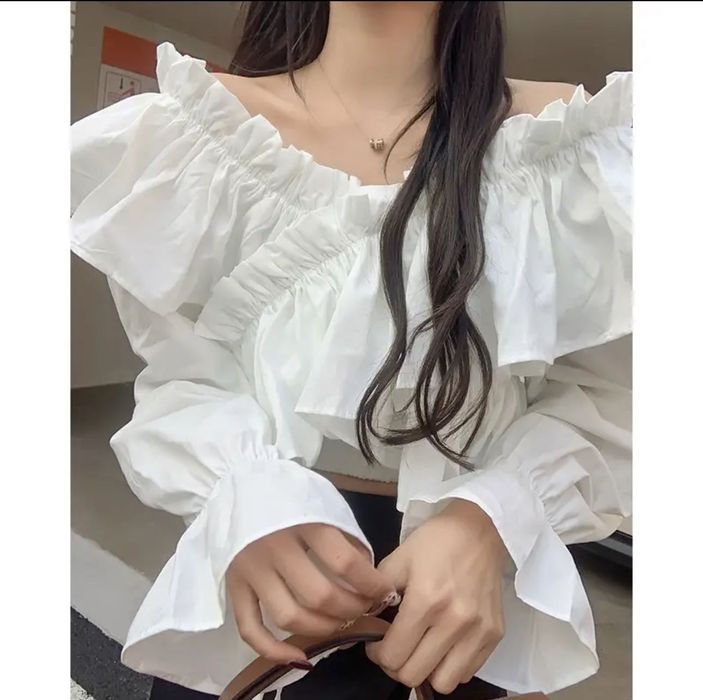 Блузка рубашка белая