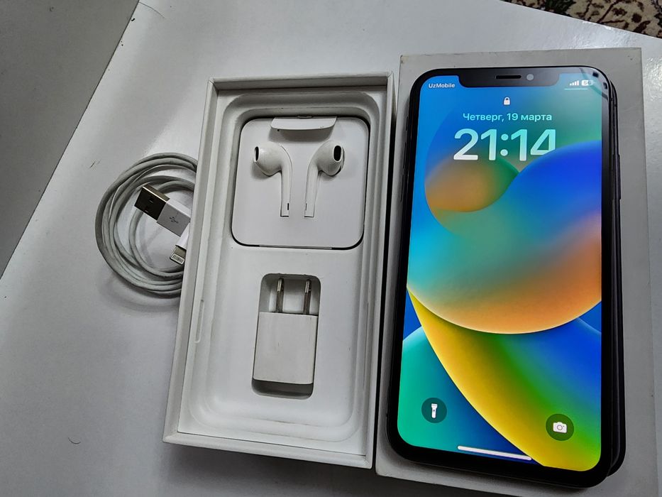 Iphone X LL/A 64ГБ Акк 100% Как Новый Кароба Дк Фулл