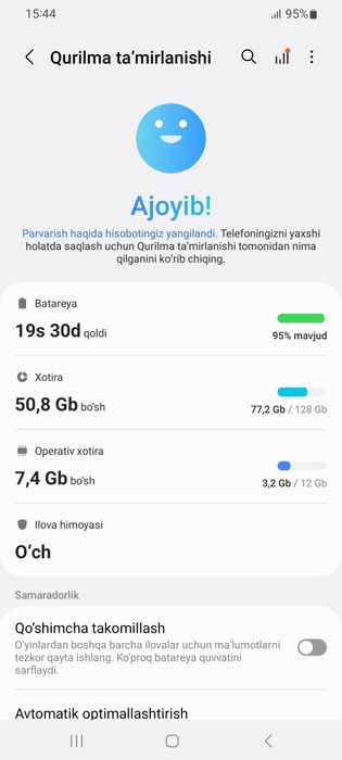 Samsung S 20 ultra sotiladi.