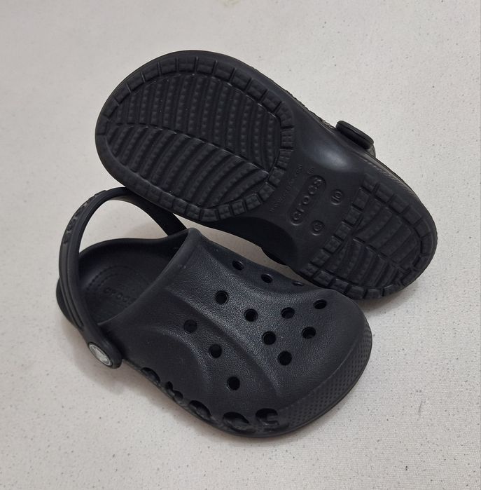 Saboți CROCS Kids Baya Clog C10, sandale papuci flip-flop negre, Nr. 27-28 EU (17 cm) unisex