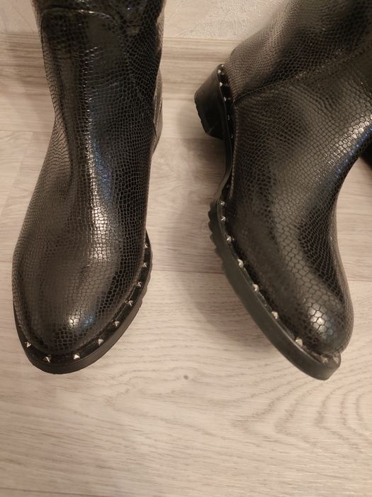 Сапоги осенние кожа