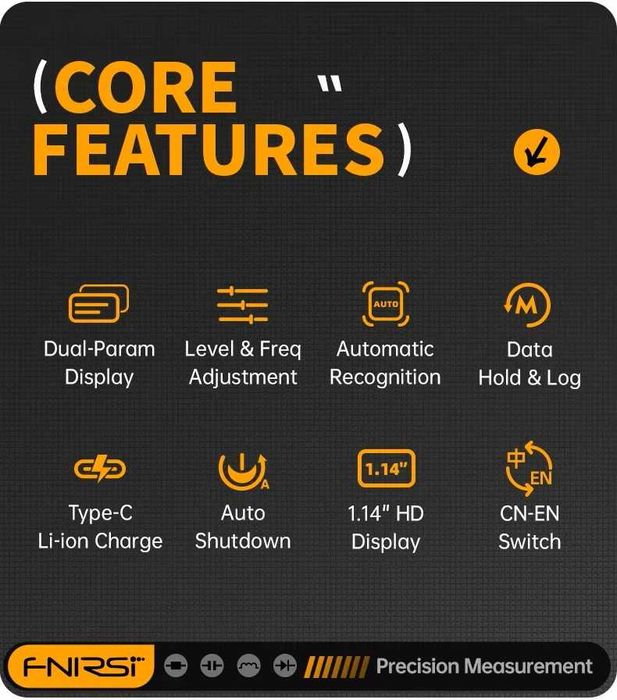 FNIRSI LCR-ST1 Интелигентен LCR / ESR метър пинсета