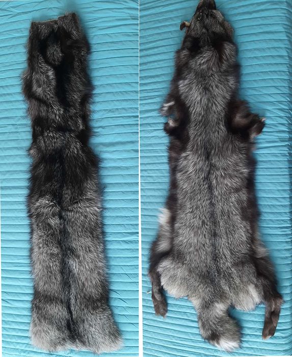 Чернобурка мех, новый, 90см