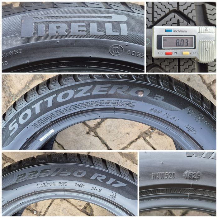 O bucată 225/50 R17 M+S iarnă - una Pirelli Bridgestone