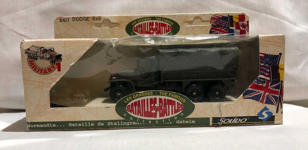 Camion militar Dodge 6x6 WW2 Solido metal diecast cu cutie