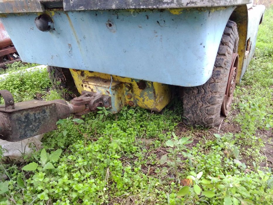 Мотокар- влекач с вагон, двигател перкинс за части или реставрация