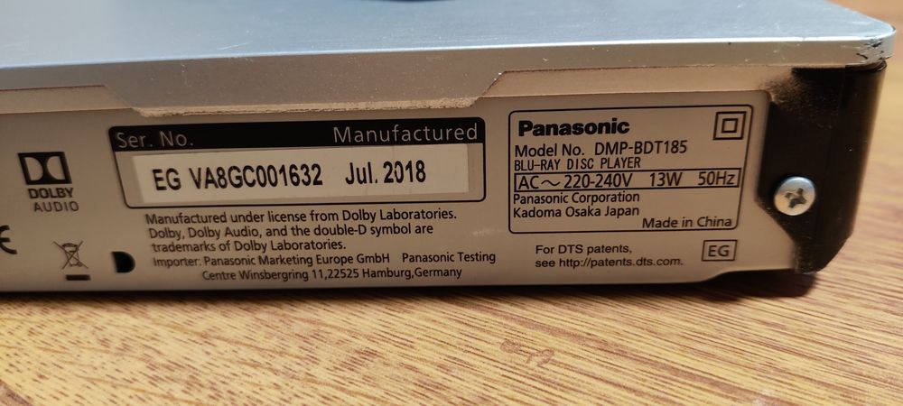 Blue Ray Panasonic 4k