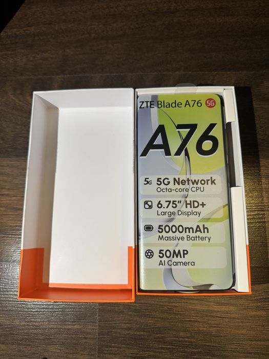 ZTE Blade A76 5G – Нов, пълен комплект