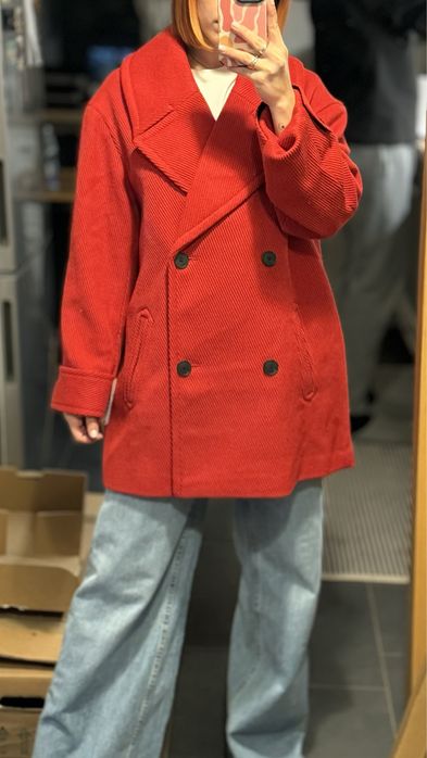 Trench palton rosu nou Asos