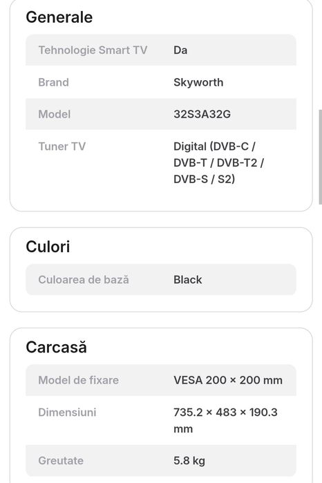 Tv Skyworth 32S3A32G