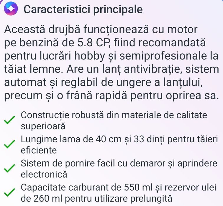 Drujba pe benzina Kamrad