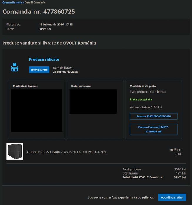 Pachet DAS / NAS: 2x HDD 2TB WD Red Pro + Carcasă RAID IcyBox USB-C