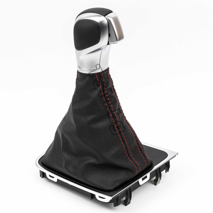 Кожена Топка Скоростен Лост с Маншон и Рамка Конзола с Електроника за VW GOLF 7 DSG Автоматик Голф VII TDI GTI GTD R-Line 4Motion Alltrack Hatchback