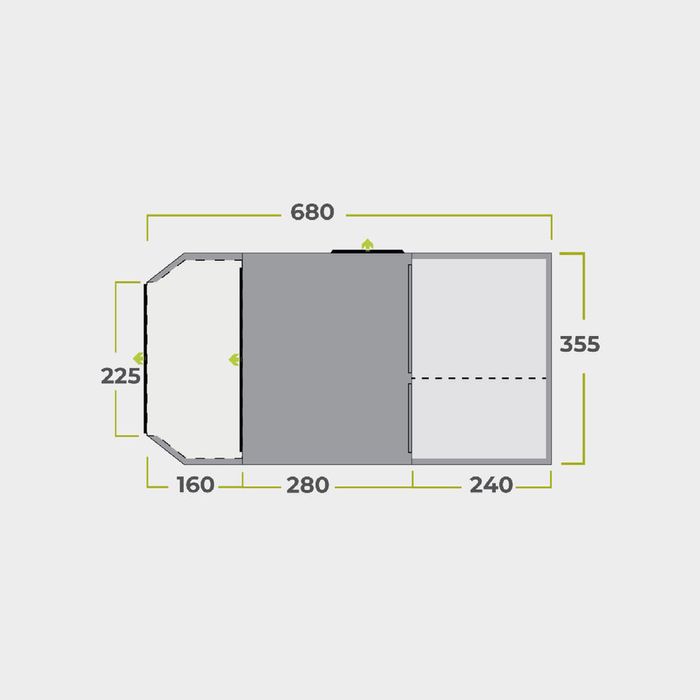 Cort cu fascicul de aer pentru 5 persoane
