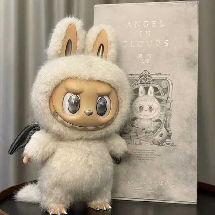 Labubu Zimomo 58см Бяло или Кафяво- Голямо плюшено Лабубу The Monsters