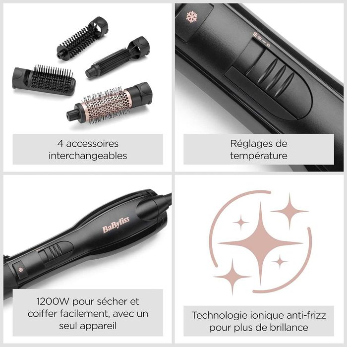 Четка с горещ въздух BaByliss Smooth Finish AS122E, 1200W
