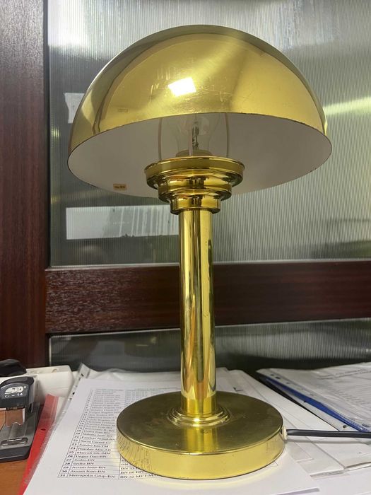Lampa de birou vintage/Bauhaus Brass lamp from WSB/1970