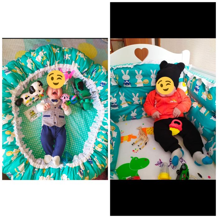 Продам кокон + бортики для манежа