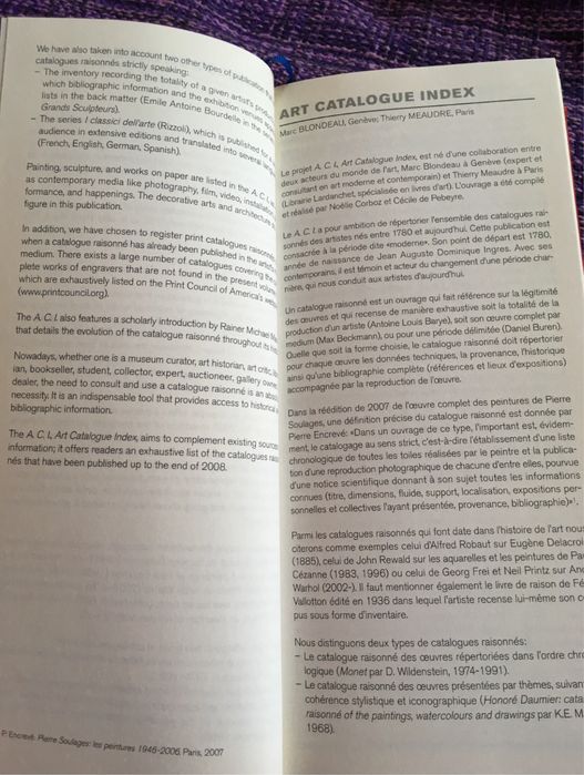 Art каталог за изкуство 1780-2008г френски език