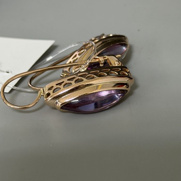 Серьги с александритом 7,88гр