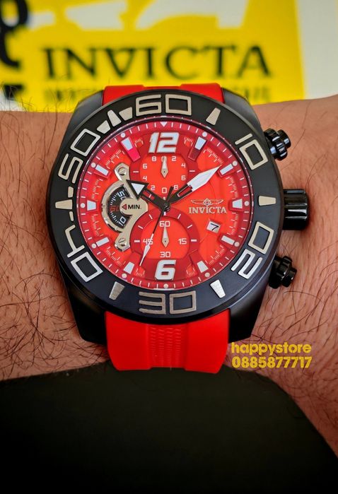 INVICTA Pro Diver Red 50 mm, Инвикта нов ръчен часовник