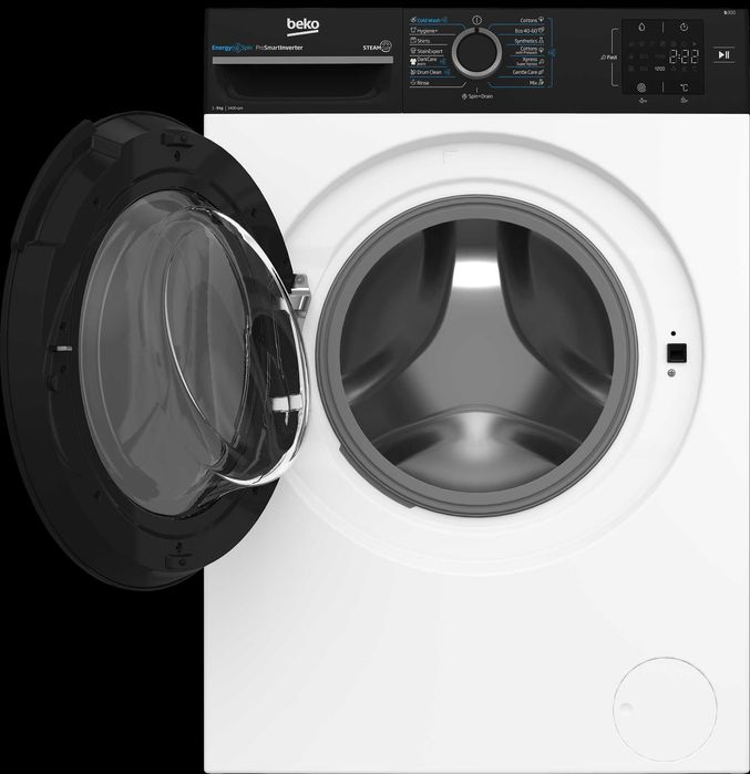 Нова инверторна пералня с пара  Beko BM3WFSU39413WBPB, 9Kg, 1400 RPM
