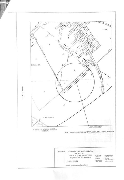 Vând teren 1200 mp intravilan , Tantareni , Blejoi , PH