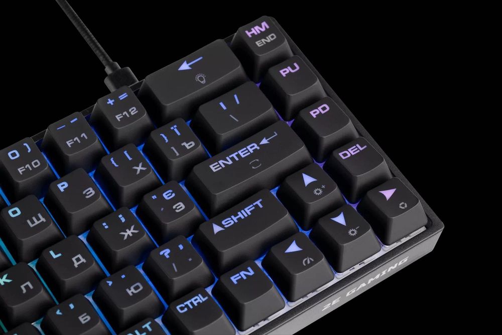 Игровая клавиатура 2E Gaming KG380 RGB  Gateron | BLUE Switch WL BLACK