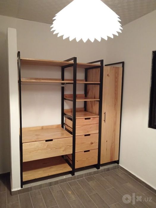 Garderob, shkaf loft. Гардероб шкаф стеллаж лофт