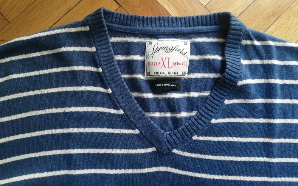 Springfield лен - памук пуловер