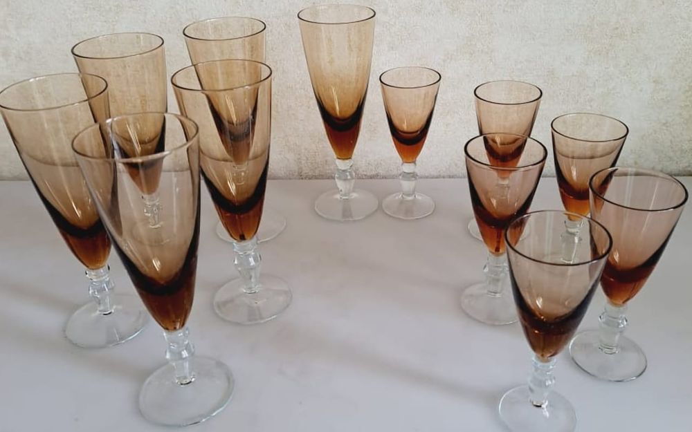 Фужеры цветное стекло