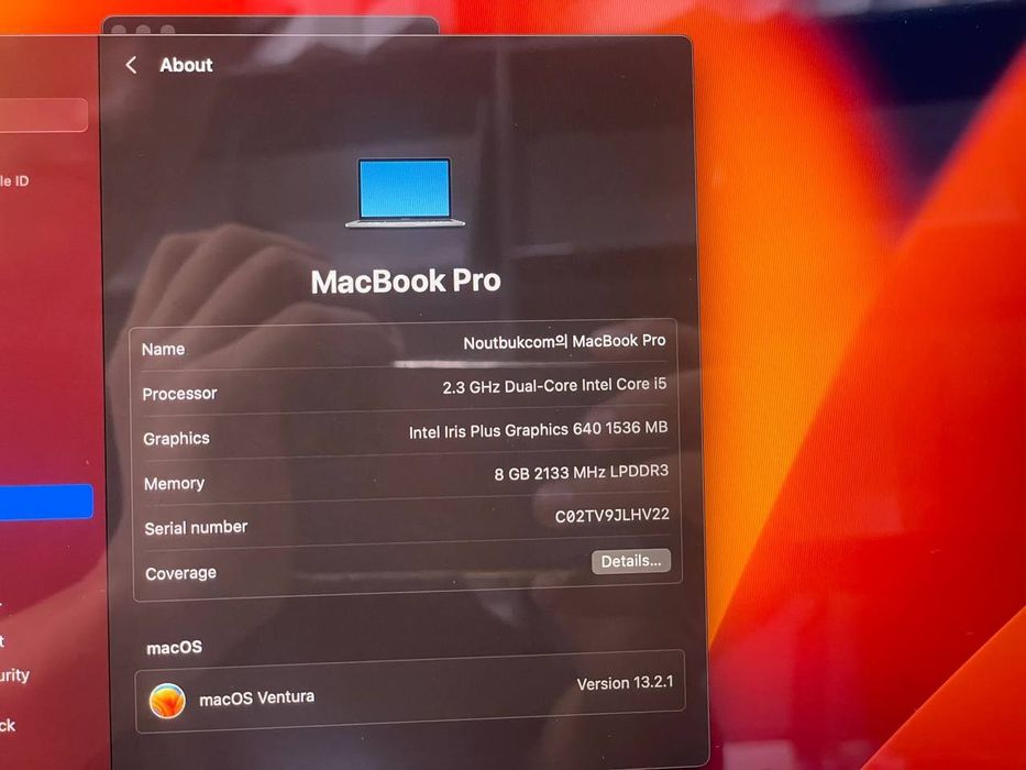 Macbook pro 13 ishqibozlari uchun maxsus core i5